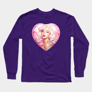 Barbie in glossy heart - Romantic - Valentines day Long Sleeve T-Shirt